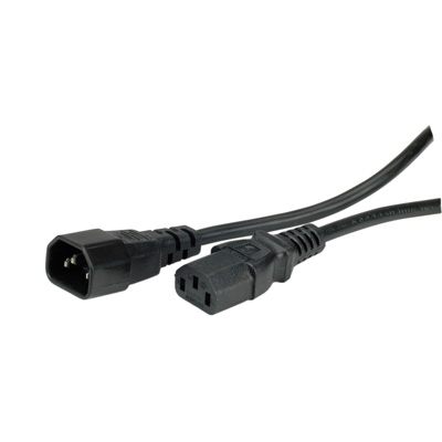 VALUE захранващ кабел за монитор, черен, 0.5 м