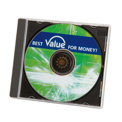 VALUE CD Case single, 10.4 мм, черен цвят, 5 бр