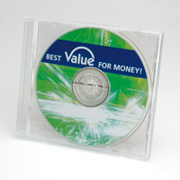 VALUE CD Case single, 10.4 мм, transp., 5 бр