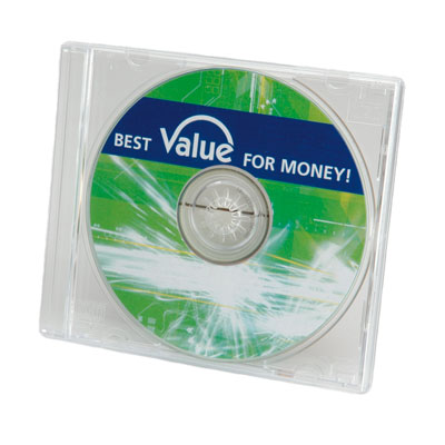VALUE CD Case single, 10.4 мм, transp., 5 бр