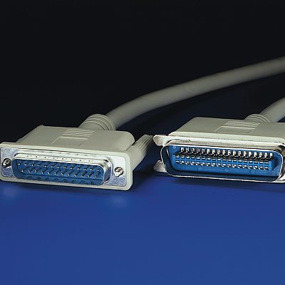 Принтерски кабел, D25M/C36M, 1.8 м, монолитен, 25 проводника