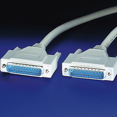 RS-232 сериен кабел, D25 M/M, 1.8 м, монолитен, 25 проводника, IEEE-1284