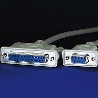 AT-XT/PS2 кабел за връзка D9F/D25F, 1.8 м, нул-модем