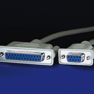 AT-XT/PS2 кабел за връзка D9F/D25F, 3.0 м, нул-модем