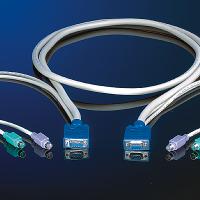 KVM кабел, 1x HD15M/M, 2x PS2, M/M (тип звезда), 1.8 м