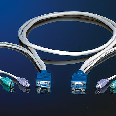 KVM кабел, 1x HD15M/M, 2x PS2, M/M (тип звезда), 6.0 м