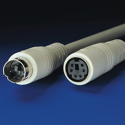 PS2 M/F, 1.8 м, ATX, монолитен, удължителен кабел