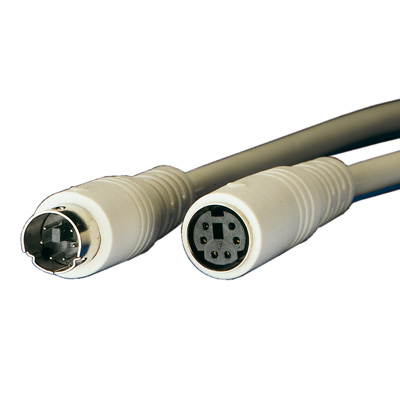 PS2 M/F, 6.0 м, ATX, монолитен, удължителен кабел