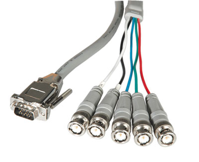 VGA кабел HD15M - 5x BNC, 1.8 м