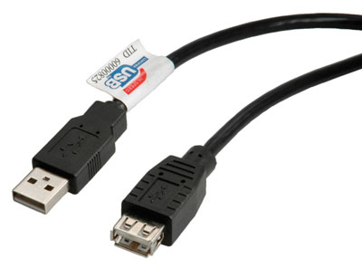 USB 2.0 кабел, тип A - A, M/F, удължителен, 3.0 м
