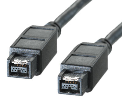 IEEE 1394b, 800 Mbps кабел, 9/9-pin, 1.8 м, черен цвят