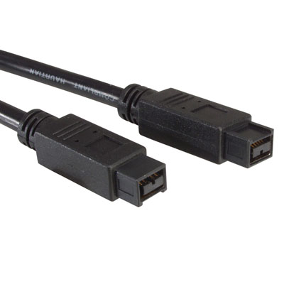 IEEE 1394b, 800 Mbps кабел, 9/9-pin, 1.8 м, черен цвят