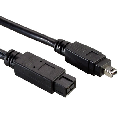 IEEE 1394b, 800 Mbps кабел, 4/9-pin, 1.8 м, черен цвят