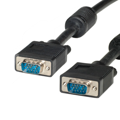 VGA кабел HD15 M/M, 2.0 м с феритни накрайници, Quality