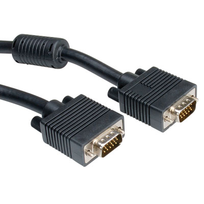 VGA кабел HD15 M/M, 6.0 м с феритни накрайници, Quality