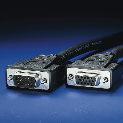 VGA кабел HD15 M/F, 2.0 м, удължителен, Quality