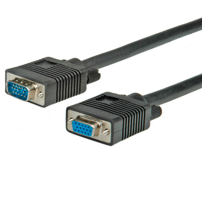 VGA кабел HD15 M/F, 2.0 м, удължителен, Quality