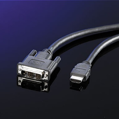 DVI към HDMI кабел, DVI M - HDMI M, 2.0 м