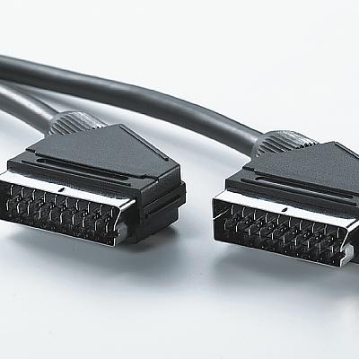 Scart видео кабел, 2.0 м, Scart M/M, tin-plated, черен цвят