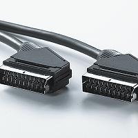Scart видео кабел, 3.0 м, Scart M/M, tin-plated, черен цвят