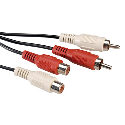 RCA удължителен кабел, 5.0 м, 2x RCA M/F
