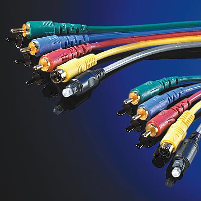 Toslink кабелен комплект, 5.0 м, 3x RCA/M + SVHS/M + Toslink M / 3x RCA/M + SVHS/M + Toslink M