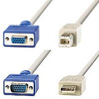 VALUE KVM кабел HD15M+USB-A -- HD15F+USB-B, 3.0 м