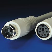 PS2 M/F, 1.8 м, ATX, монолитен, удължителен кабел