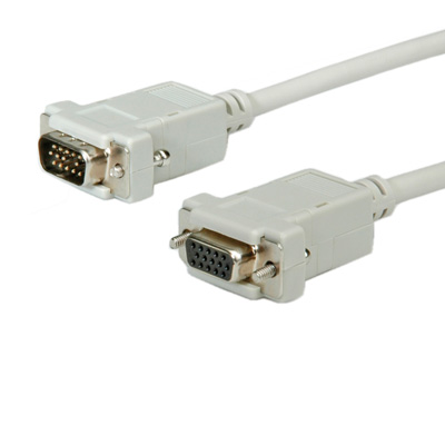 VGA кабел HD15 M/F, 1.8 м, 9 проводника, удължителен кабел