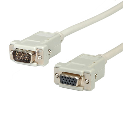 VGA кабел HD15 M/F, 3.0 м, 9 проводника, удължителен кабел