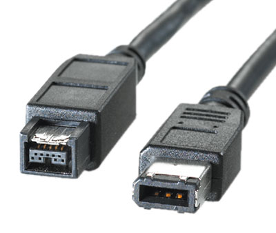 IEEE 1394b, 800 Mbps кабел, 6/9-pin, 1.8 м, черен цвят