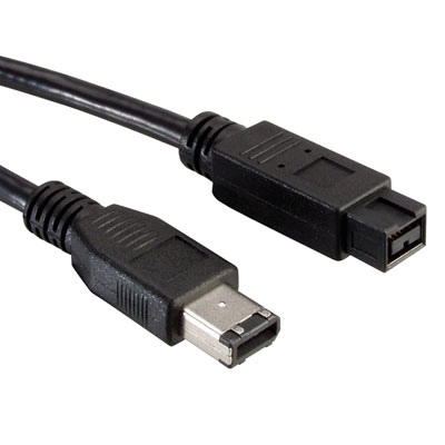 IEEE 1394b, 800 Mbps кабел, 6/9-pin, 1.8 м, черен цвят