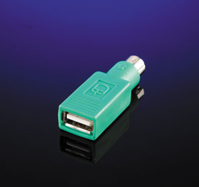 VALUE преходник за клавиатура, USB - PS/2, зелен