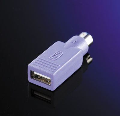 VALUE преходник за клавиатура, USB - PS/2, лилав