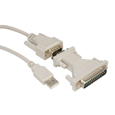 USB Serial адаптер с DB-9 and DB-25 connector