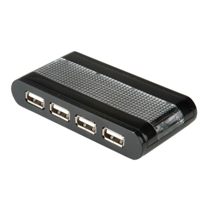 VALUE USB 2.0 Blue Light Slim Hub, 7 Ports