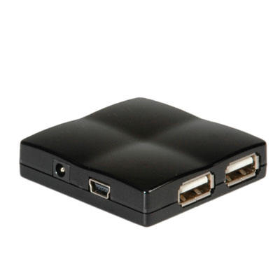 VALUE USB 2.0 Mini Hub, 4 ports, black
