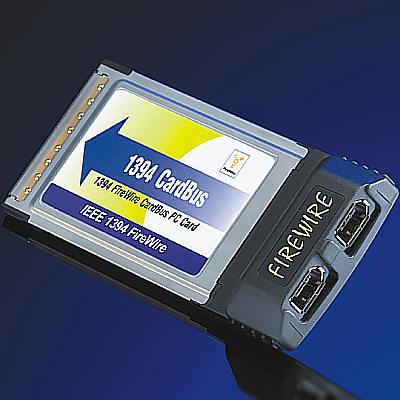 2-портов, IEEE 1394a CardBus адаптер, 400 Mbps