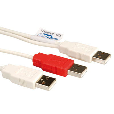 ROLINE USB 2.0 Y-кабел, 2x USB A M - 1x USB A M, 1.8 м