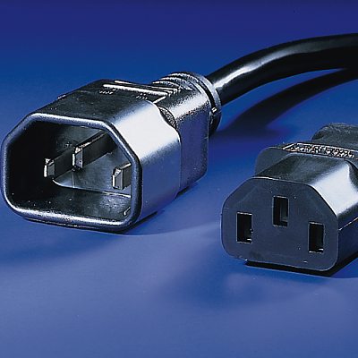 ROLINE кабел за захранване на монитор, черен цвят, 3.0 м
