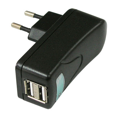 VALUE Dual USB Power Charger, 2xUSB Ports, black