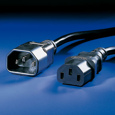 VALUE кабел за захранване на монитор, черен цвят, 3.0 м