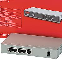 Gigabit Ethernet комутатор, 5x 10/100/1000 Mbps, RJ-45, Desktop