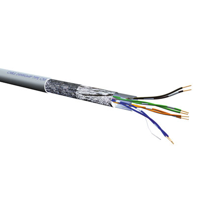 S/FTP мрежов кабел Cat.5e, solid wire, 300.0 м, сив цвят