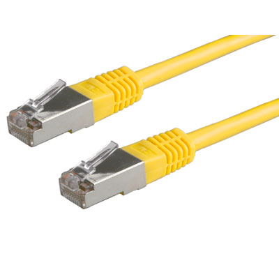 FTP Patch кабел Cat.5e, 1.0 м, AWG26, жълт цвят