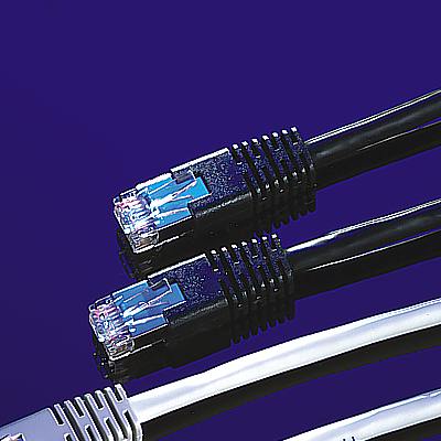 FTP Patch кабел Cat.5e, 1.0 м, AWG26, черен цвят