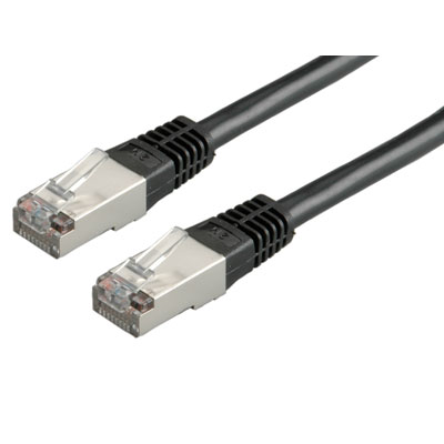 FTP Patch кабел Cat.5e, 2.0 м, AWG26, черен цвят