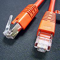 FTP Patch кабел Cat.5e, 0.5 м, crosswired, червен цвят
