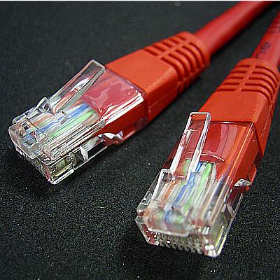 UTP Patch кабел Cat.5e, 0.5 м, AWG24, червен цвят