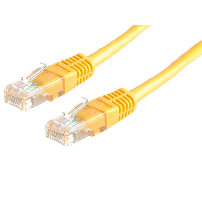UTP Patch кабел Cat.5e, 0.5 м, AWG24, жълт цвят